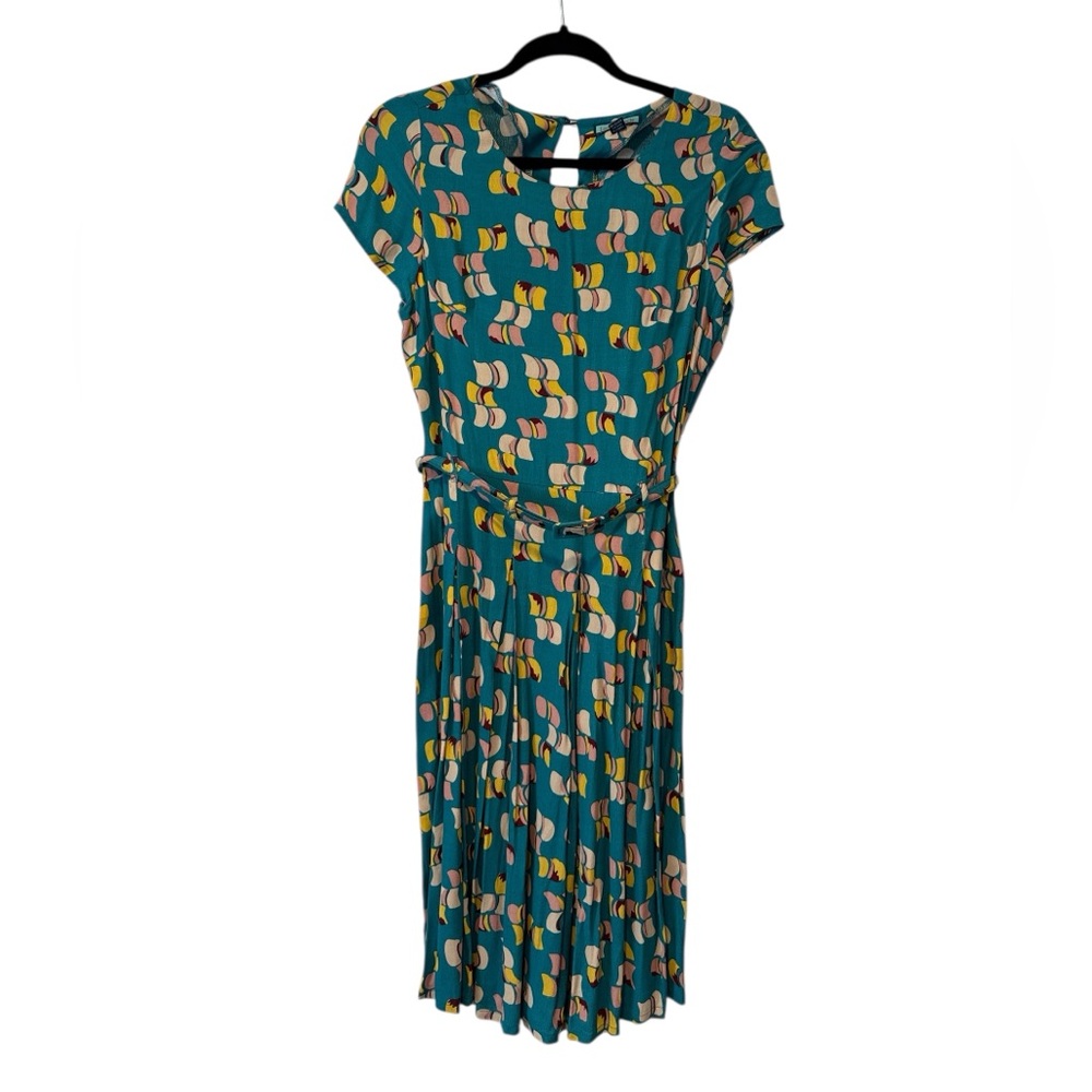 Louie and Lucie Green and Blue Midi Sundress with Dolman Sleeves